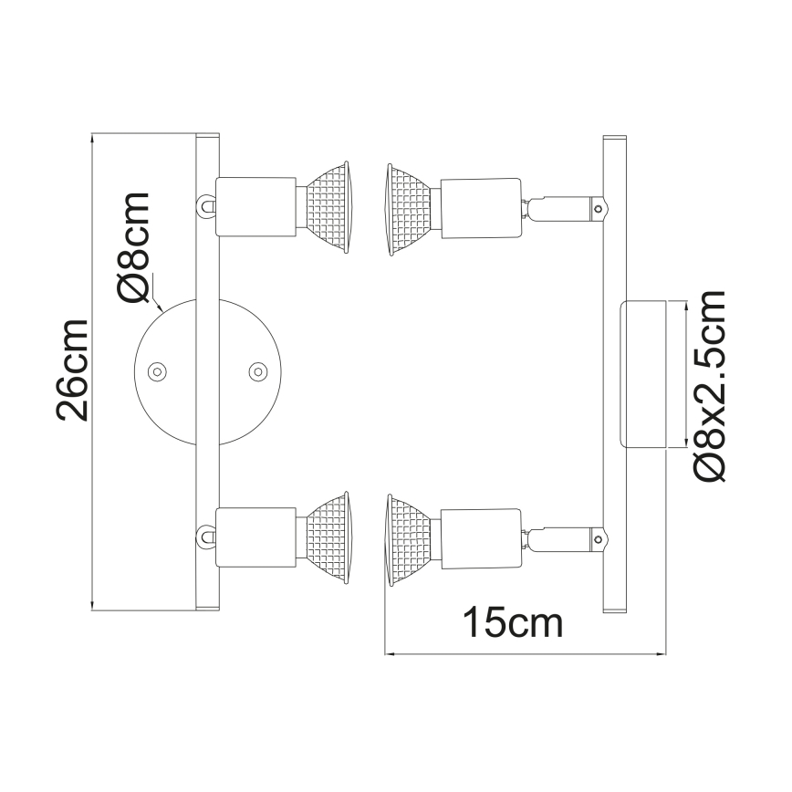 Globo - Foco LED 2xGU10/3W/230V