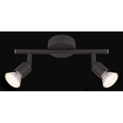 Globo - Foco LED 2xGU10/3W/230V preto