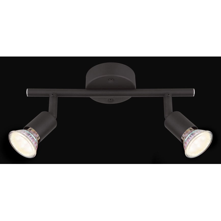 Globo - Foco LED 2xGU10/3W/230V preto
