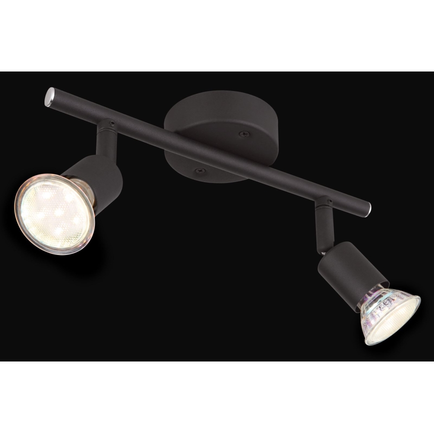 Globo - Foco LED 2xGU10/3W/230V preto