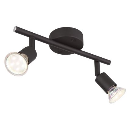 Globo - Foco LED 2xGU10/3W/230V preto