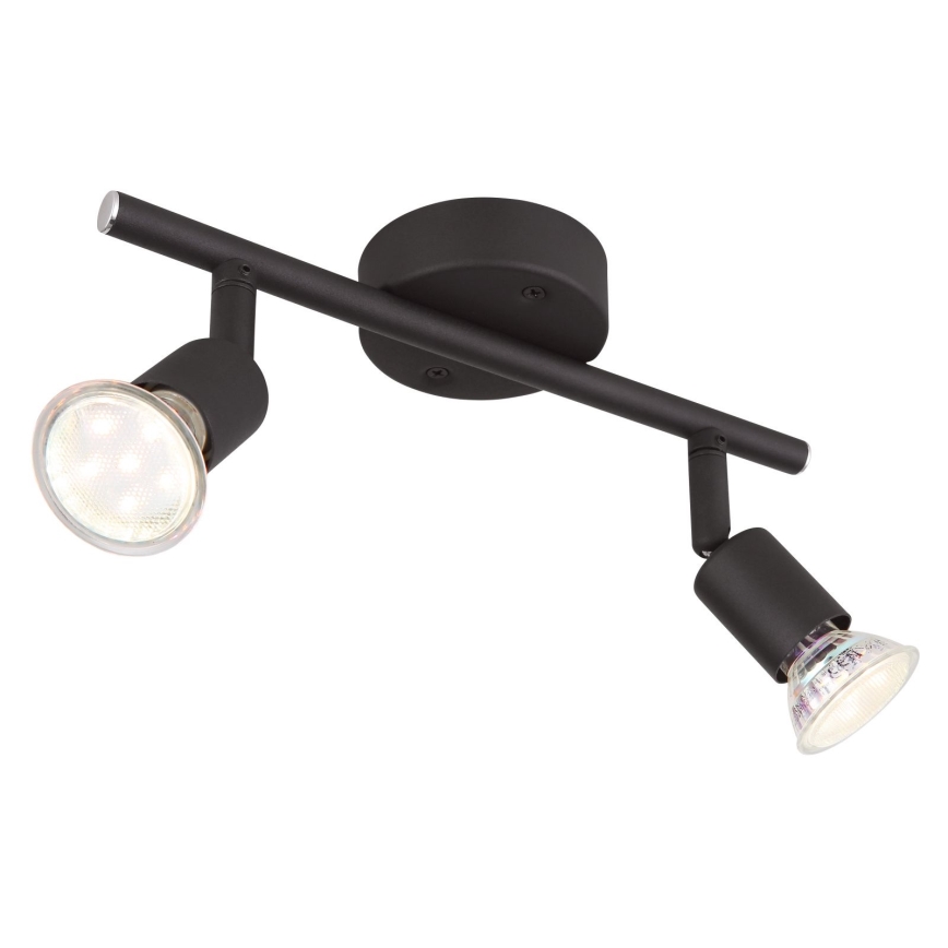 Globo - Foco LED 2xGU10/3W/230V preto