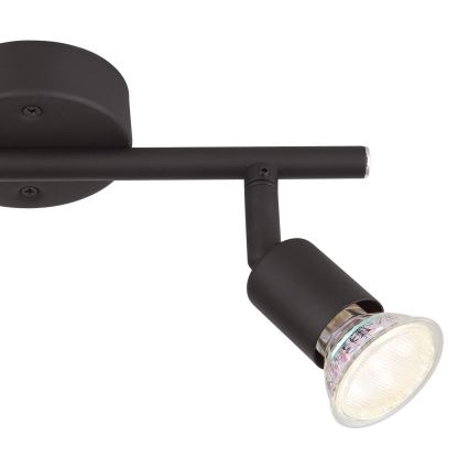 Globo - Foco LED 2xGU10/3W/230V preto