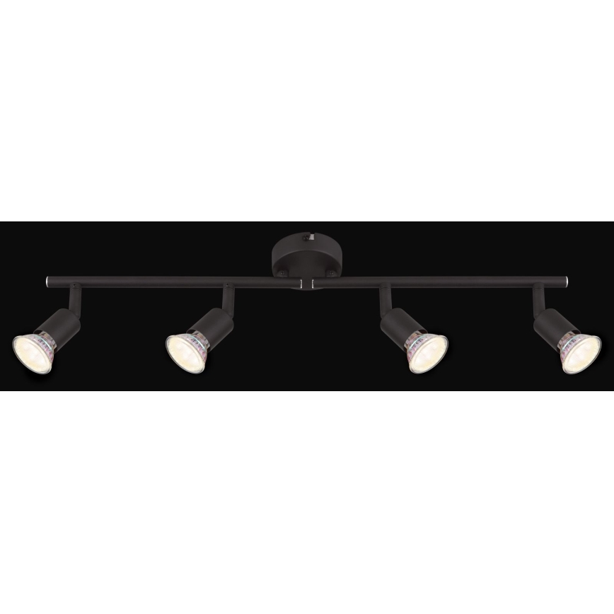 Globo - Foco LED 4xGU10/3W/230V preto