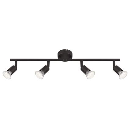 Globo - Foco LED 4xGU10/3W/230V preto