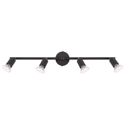 Globo - Foco LED 4xGU10/3W/230V preto