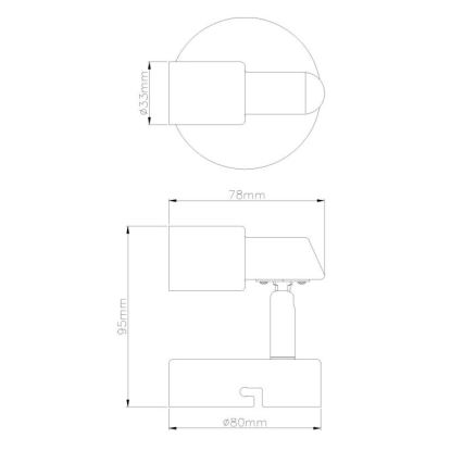 Globo - Foco de parede LED 1xGU10/3W/230V