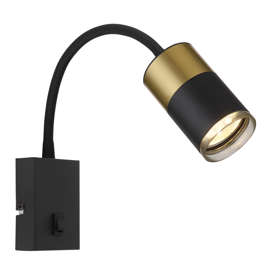Globo - Foco de parede 1xGU10/25W/230V preto/dourado