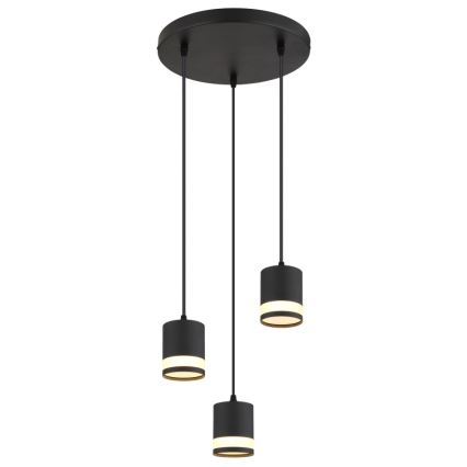 Globo - Candeeiro suspenso LED 3xGX53/7W/230V 3000K preto
