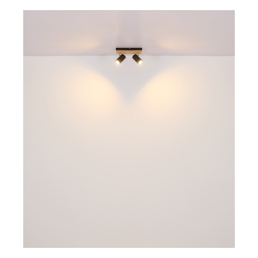 Globo - Foco 2xGU10/25W/230V preto