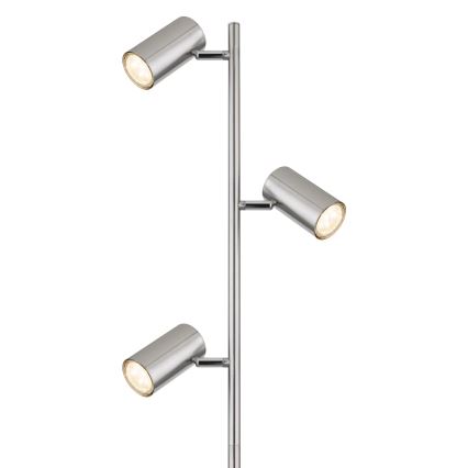 Globo - Candeeiro de chão 3xGU10/5W/230V cromado mate