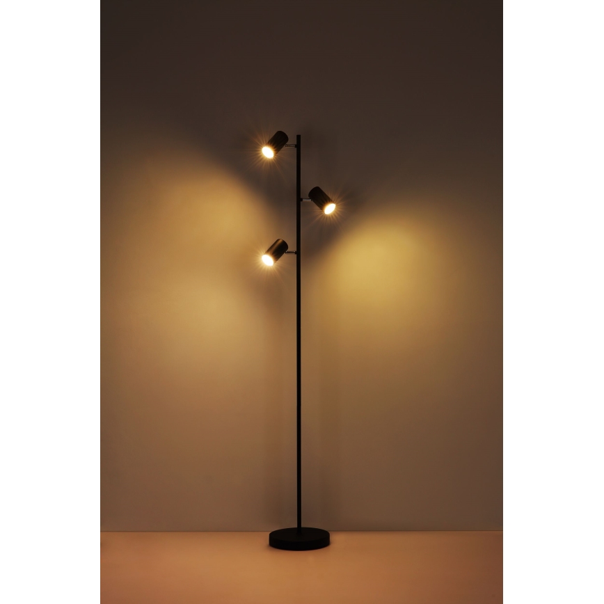 Globo - Candeeiro de chão 3xGU10/5W/230V preto