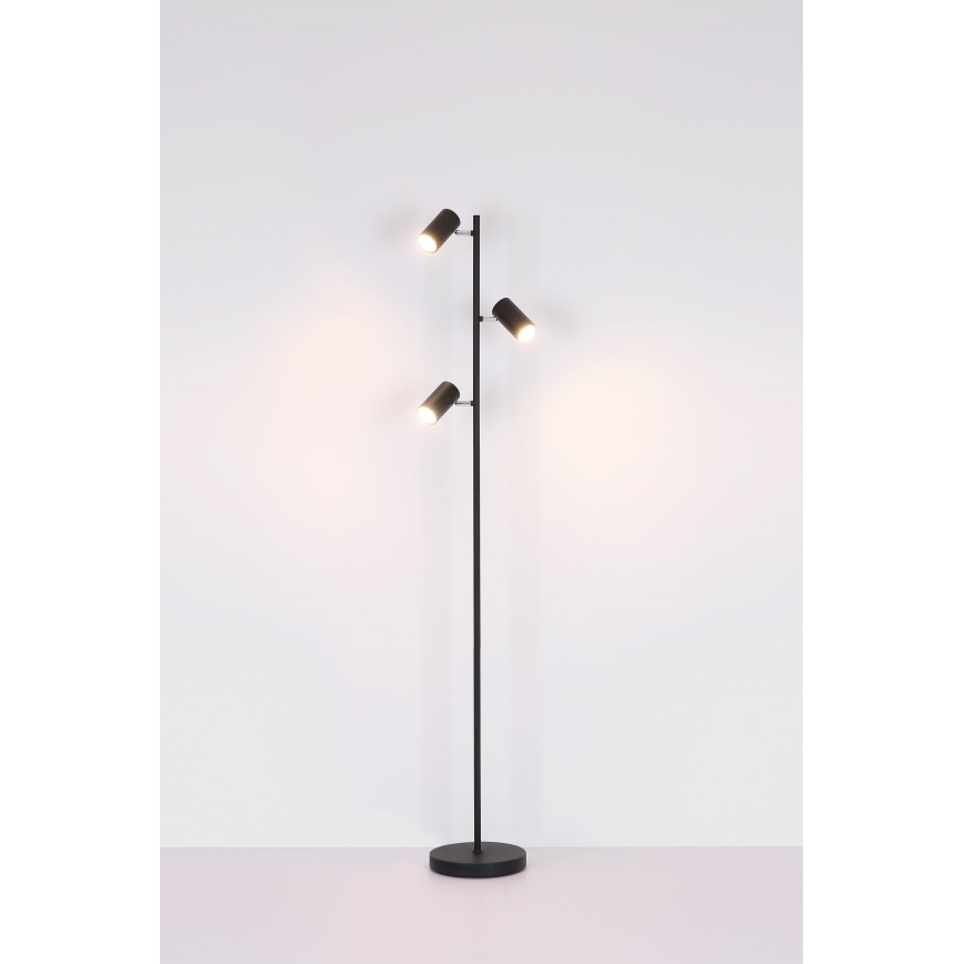 Globo - Candeeiro de chão 3xGU10/5W/230V preto