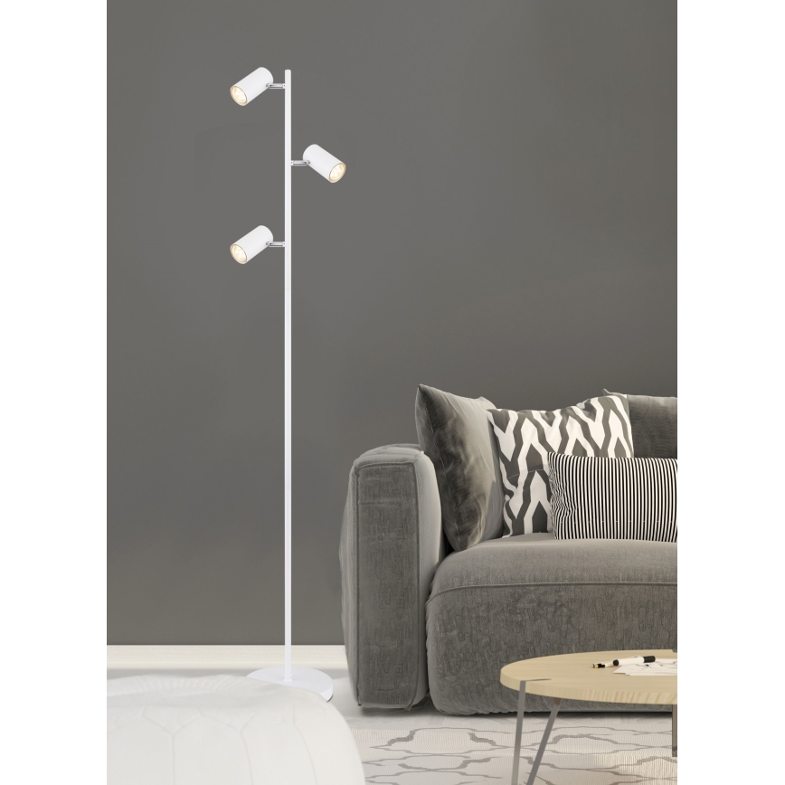 Globo - Candeeiro de chão 3xGU10/5W/230V branco