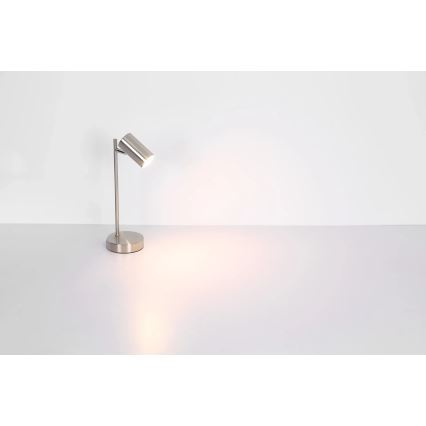Globo - Candeeiro de mesa 1xGU10/5W/230V cromado mate
