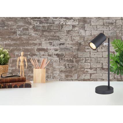 Globo - Candeeiro de mesa 1xGU10/5W/230V preto