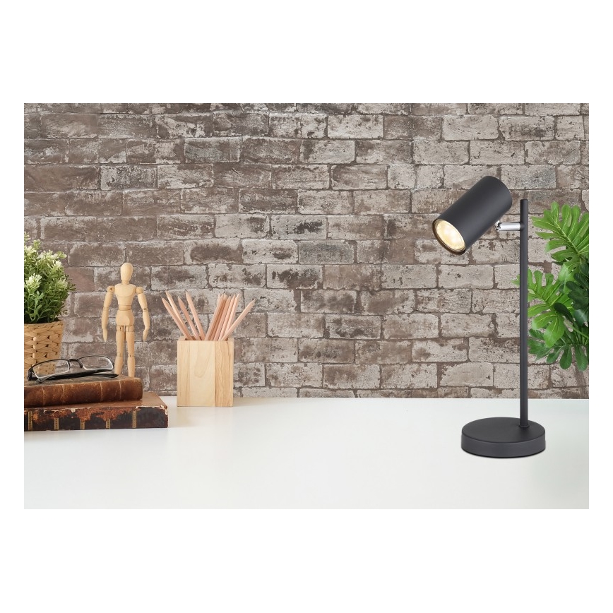Globo - Candeeiro de mesa 1xGU10/5W/230V preto