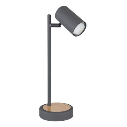 Globo - Candeeiro de mesa 1xGU10/5W/230V cinzento/castanho
