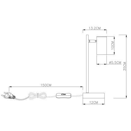 Globo - Candeeiro de mesa 1xGU10/5W/230V