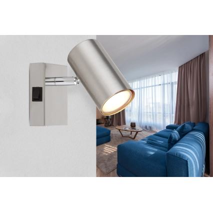 Globo - Foco de parede 1xGU10/25W/230V cromado mate