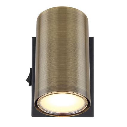 Globo - Foco de parede 1xGU10/25W/230V preto/latão