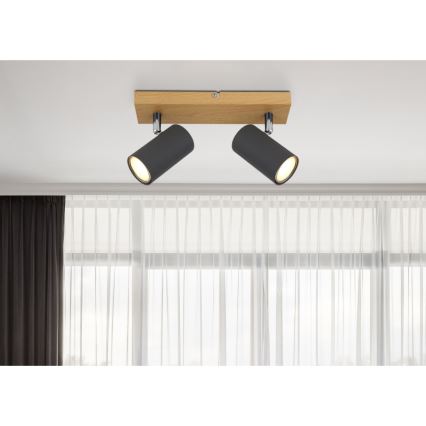 Globo - Foco 2xGU10/35W/230V cinzento/castanho