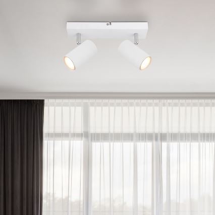 Globo - Foco 2xGU10/35W/230V branco