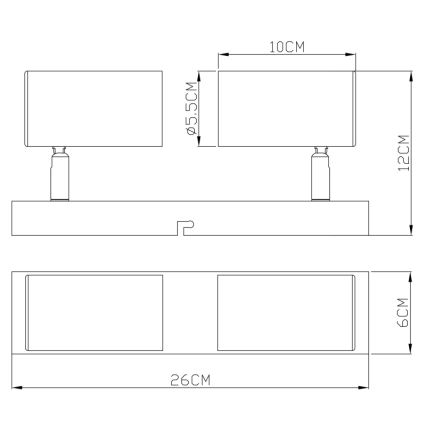 Globo - Foco 2xGU10/35W/230V branco