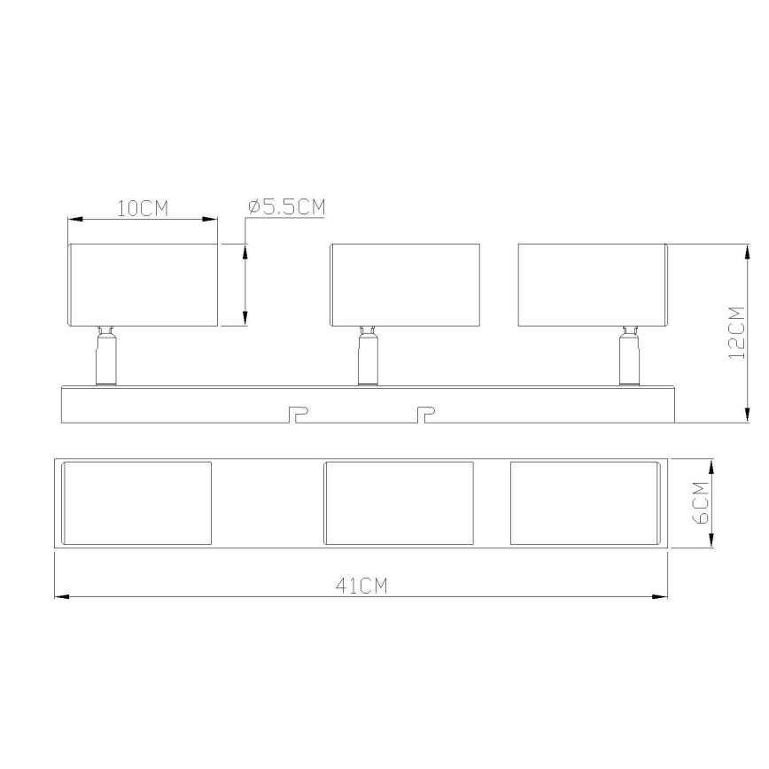 Globo - Foco 3xGU10/25W/230V laranja