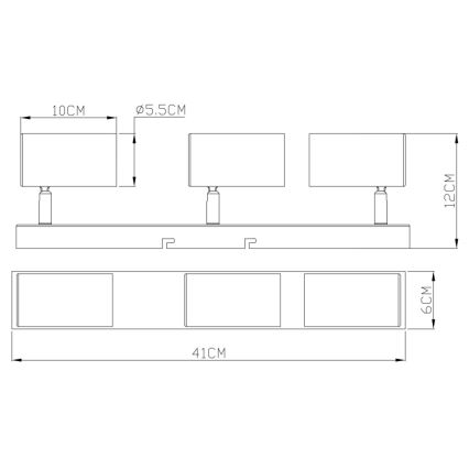 Globo - Foco 3xGU10/35W/230V branco