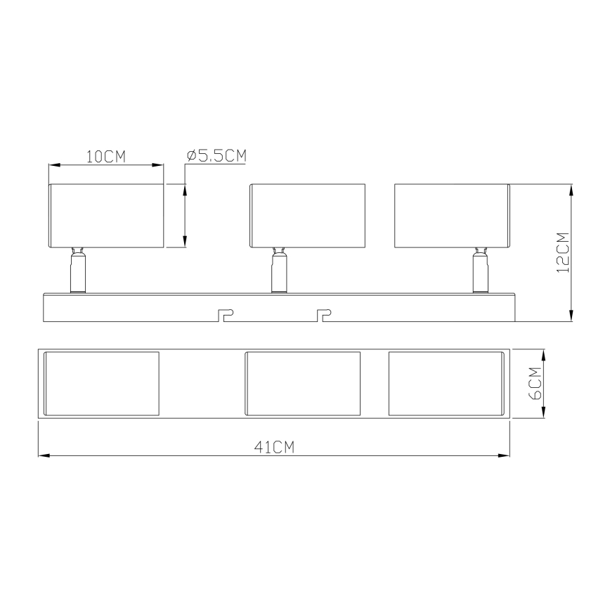 Globo - Foco 3xGU10/35W/230V branco