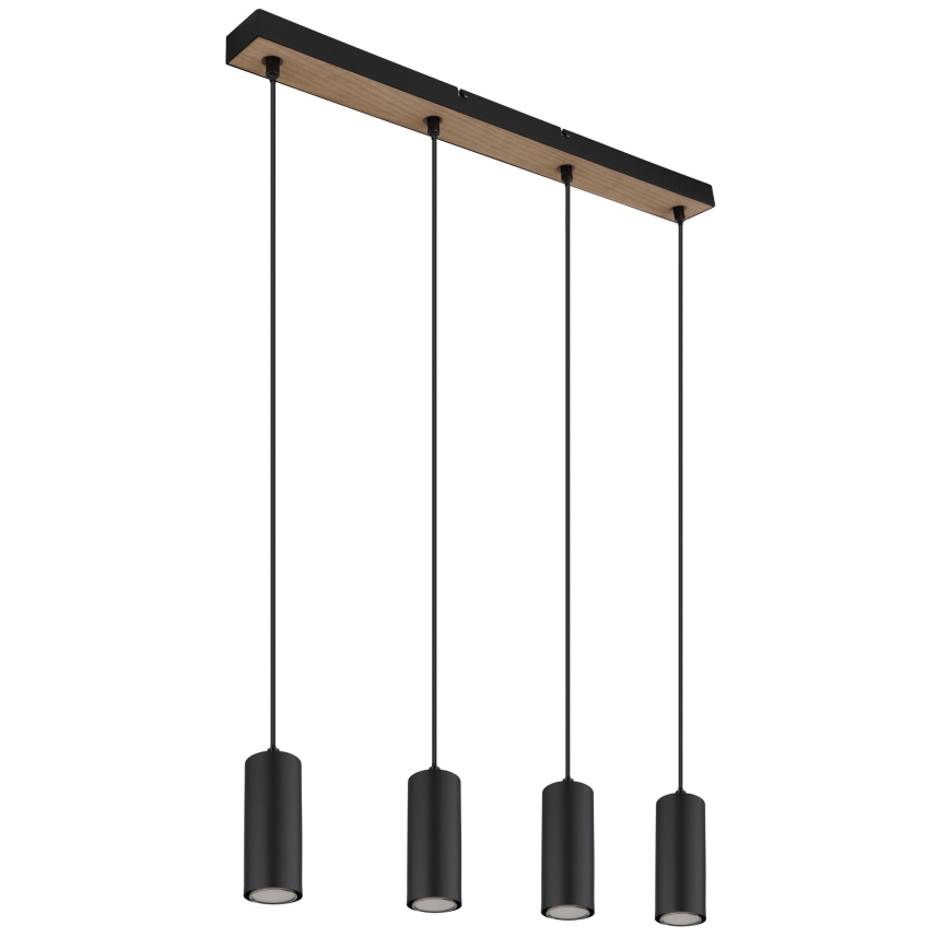 Globo - Candelabro suspenso 4xGU10/35W/230V preto/castanho