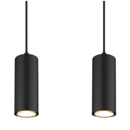 Globo - Candelabro suspenso 4xGU10/35W/230V preto/castanho