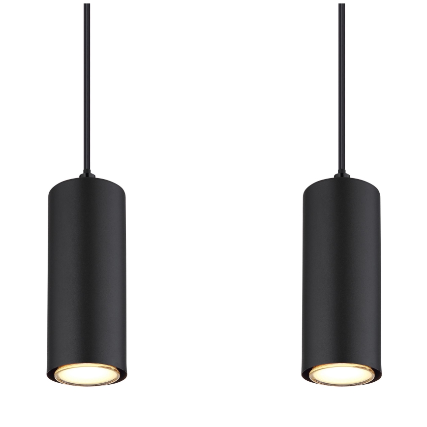 Globo - Candelabro suspenso 4xGU10/35W/230V preto/castanho