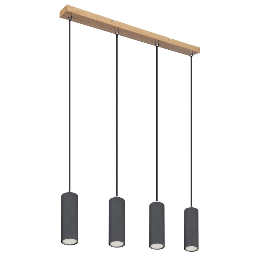 Globo - Candelabro suspenso 4xGU10/35W/230V cinzento/castanho