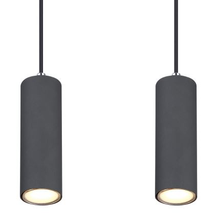Globo - Candelabro suspenso 4xGU10/35W/230V cinzento/castanho
