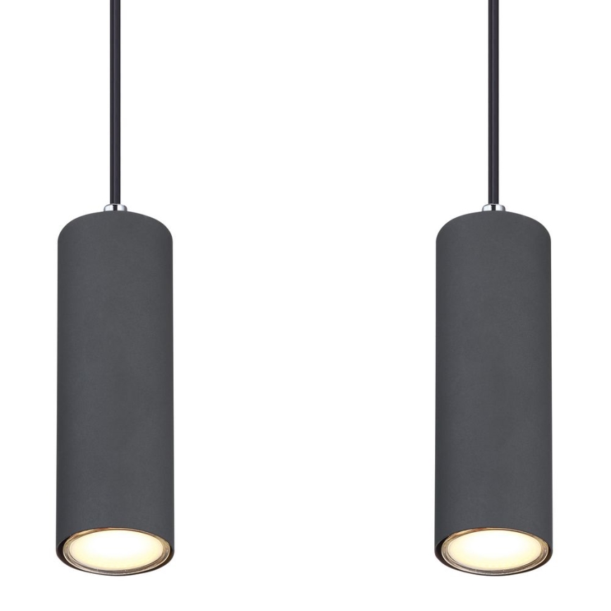 Globo - Candelabro suspenso 4xGU10/35W/230V cinzento/castanho