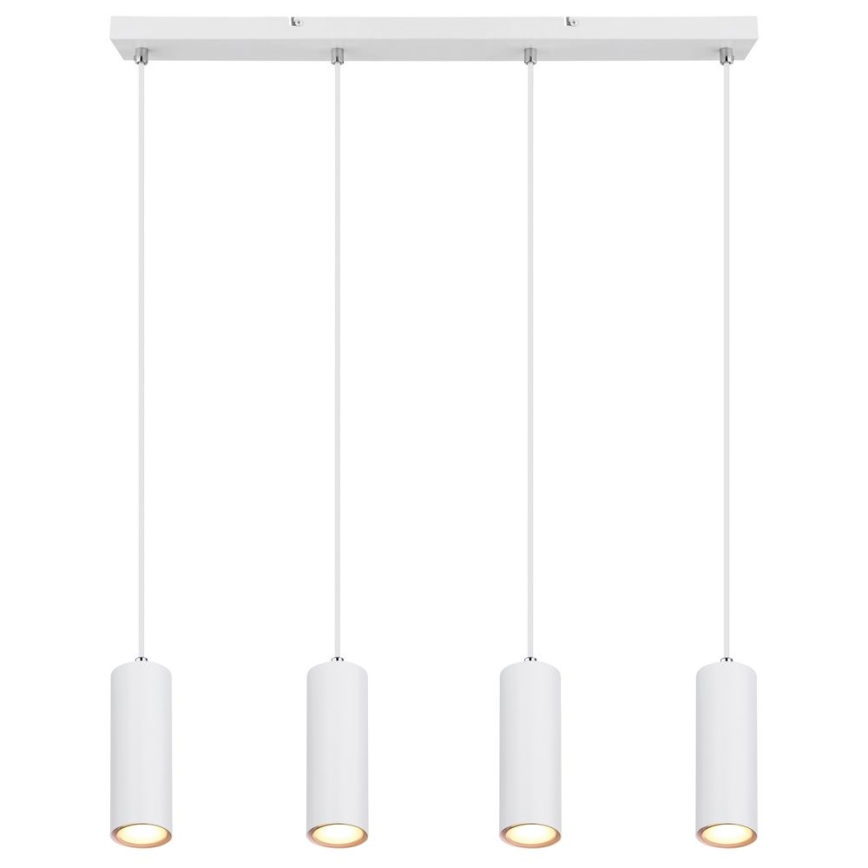 Globo - Candelabro suspenso 4xGU10/35W/230V branco
