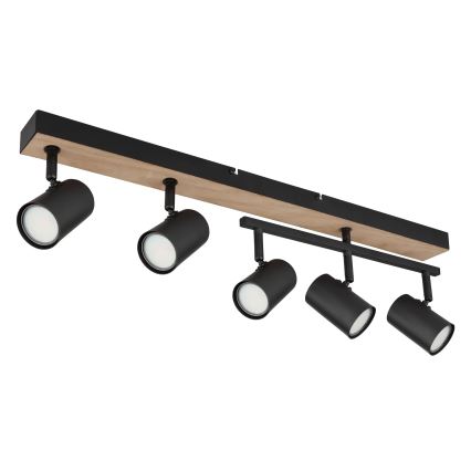 Globo - Foco 5xGU10/35W/230V preto/castanho