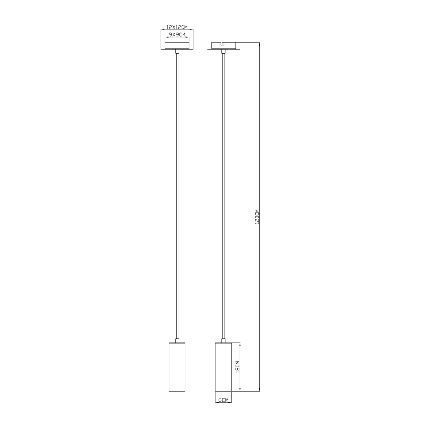 Globo - Candelabro suspenso 1xGU10/35W/230V cinzento/castanho