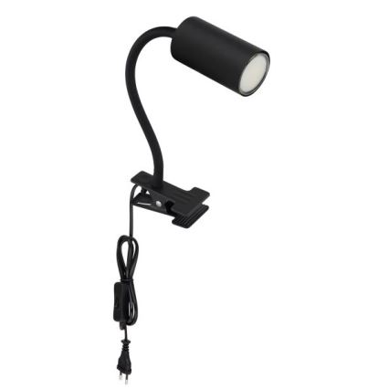 Globo - Candeeiro flexível com clipe 1xGU10/25W/230V preto