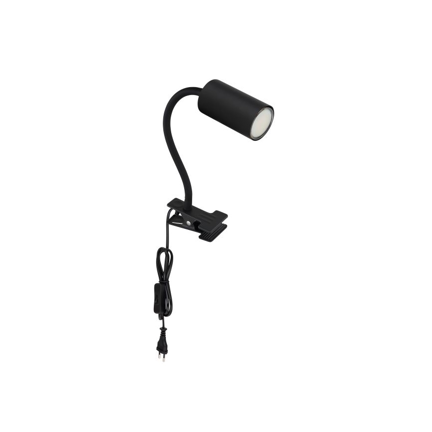 Globo - Candeeiro flexível com clipe 1xGU10/25W/230V preto