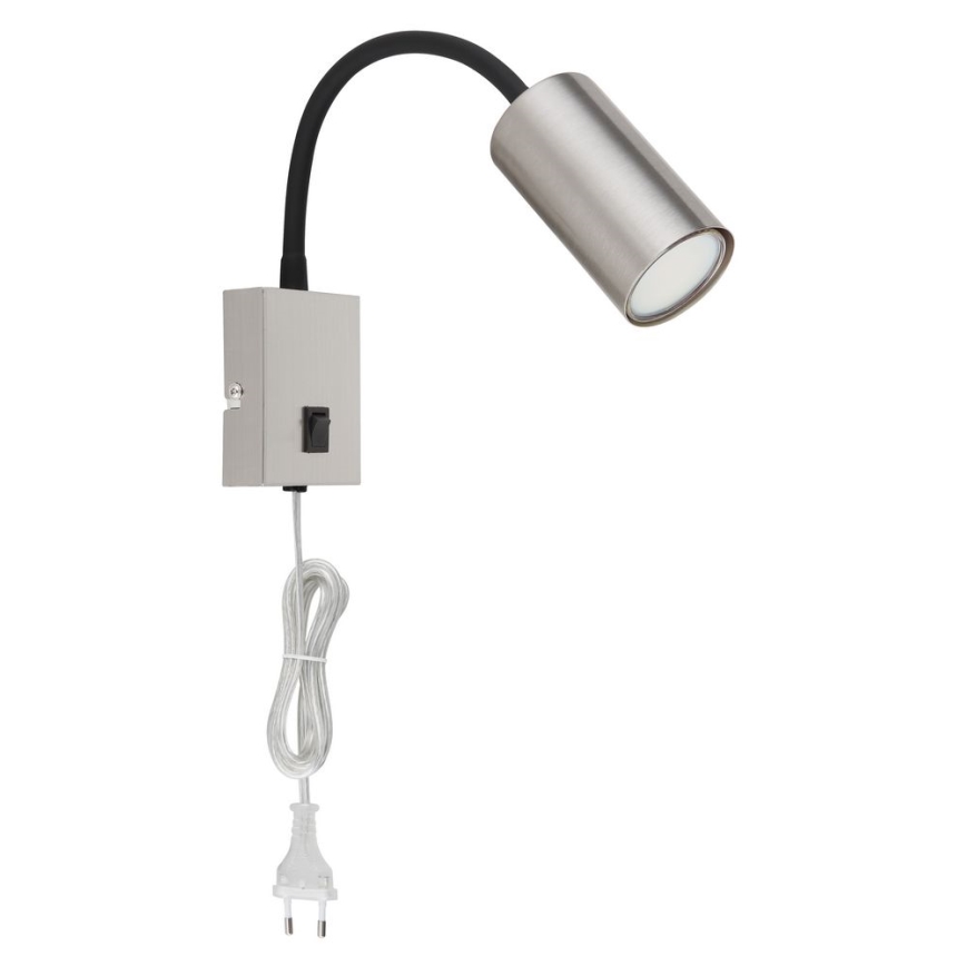 Globo - Candeeiro de parede flexível 1xGU10/25W/230V preto/cromado mate