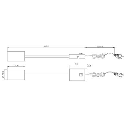 Globo - Candeeiro de parede flexível 1xGU10/25W/230V preto/cromado mate