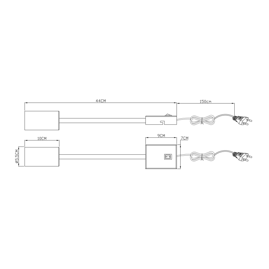 Globo - Candeeiro de parede flexível 1xGU10/25W/230V preto/cromado mate