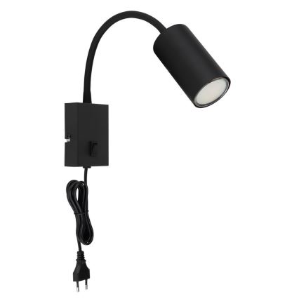 Globo - Candeeiro de parede flexível 1xGU10/25W/230V preto
