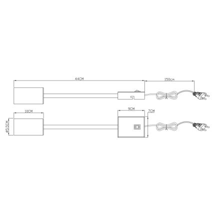Globo - Candeeiro de parede flexível 1xGU10/25W/230V preto