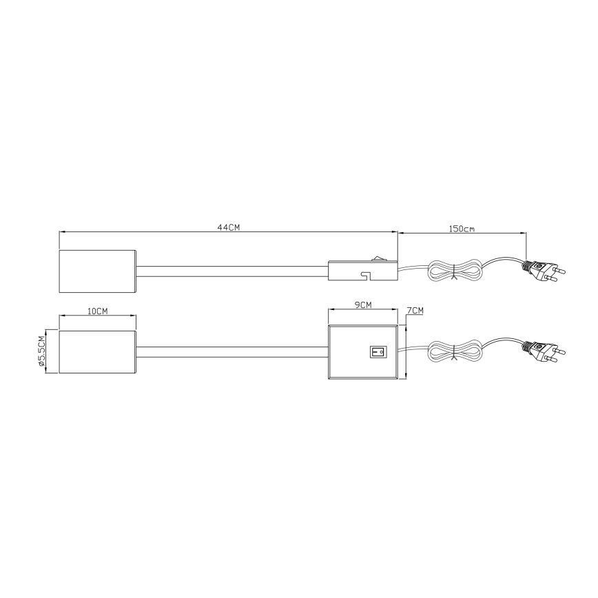 Globo - Candeeiro de parede flexível 1xGU10/25W/230V preto