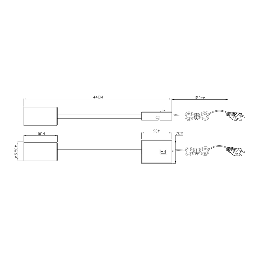 Globo - Candeeiro de parede flexível 1xGU10/25W/230V cinzento/castanho