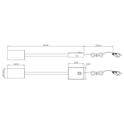 Globo - Candeeiro de parede flexível 1xGU10/25W/230V preto/latão